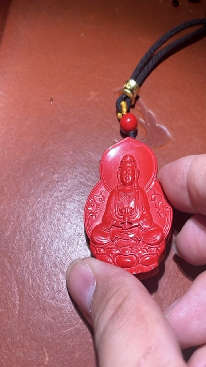 天然辰砂SM205吊坠