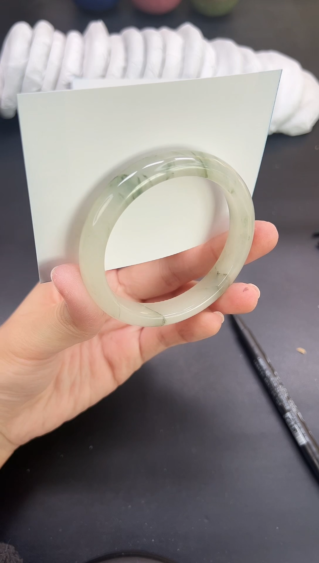 未镶嵌手镯石英质玉A221-56`57