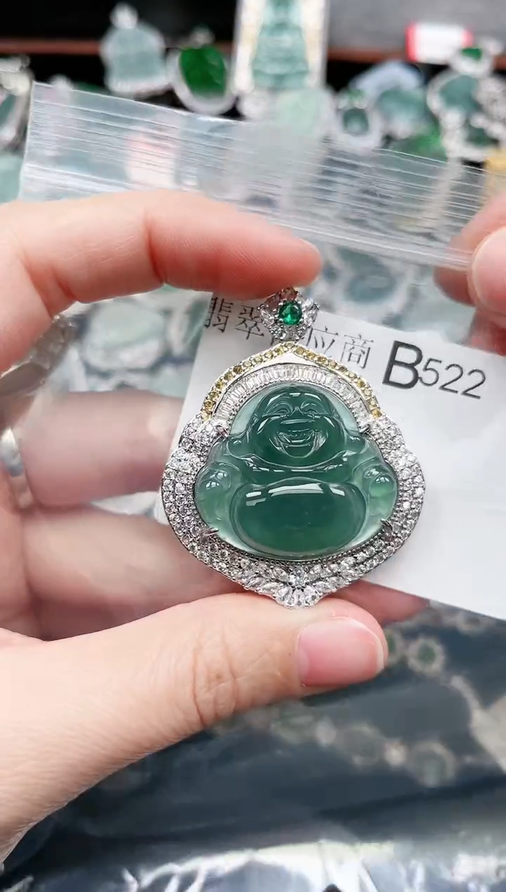 【闪购商品】翡翠颈饰未镶嵌522赠皮绳