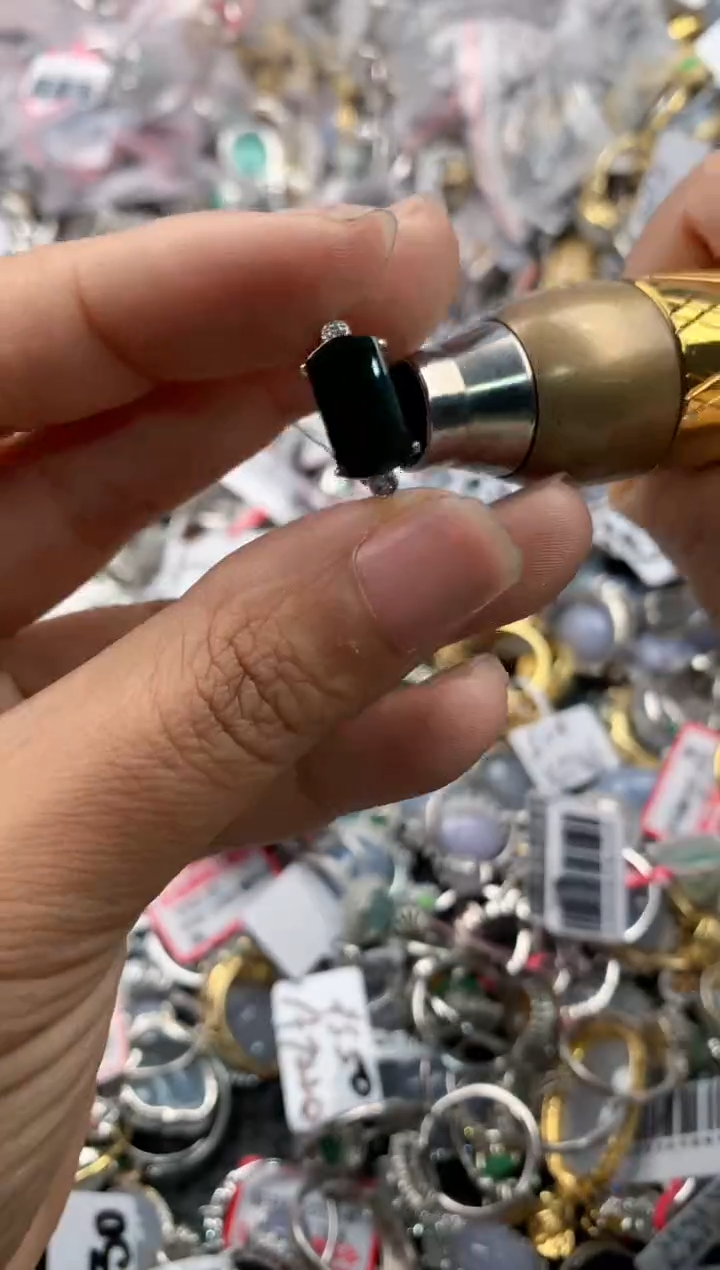 银S925镶嵌戒指翡翠3333----8