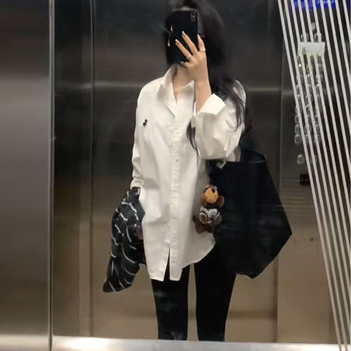 【COCO专属】小马刺绣衬衫长袖夏季樻货高档亚麻时尚情侣款-055