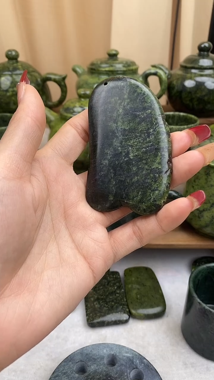 【闪购商品】蛇纹石玉刮痧板未镶嵌刮痧板