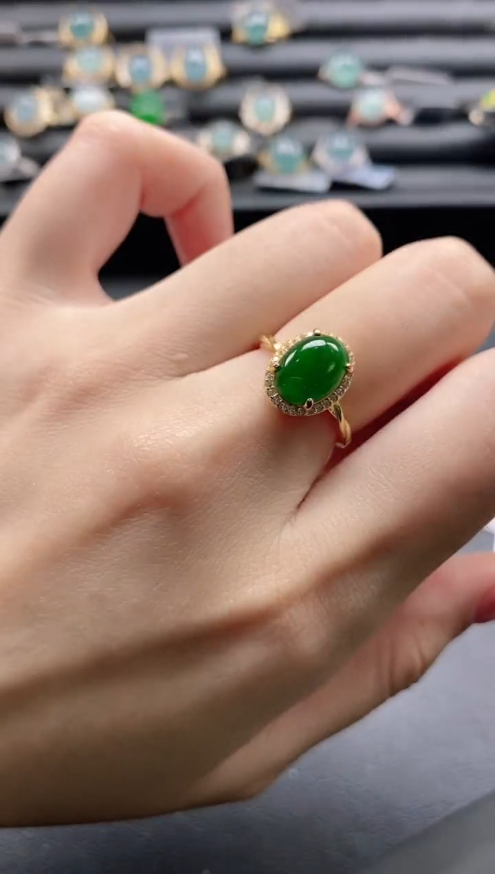 【闪购商品】翡翠戒指银S925镶嵌1111