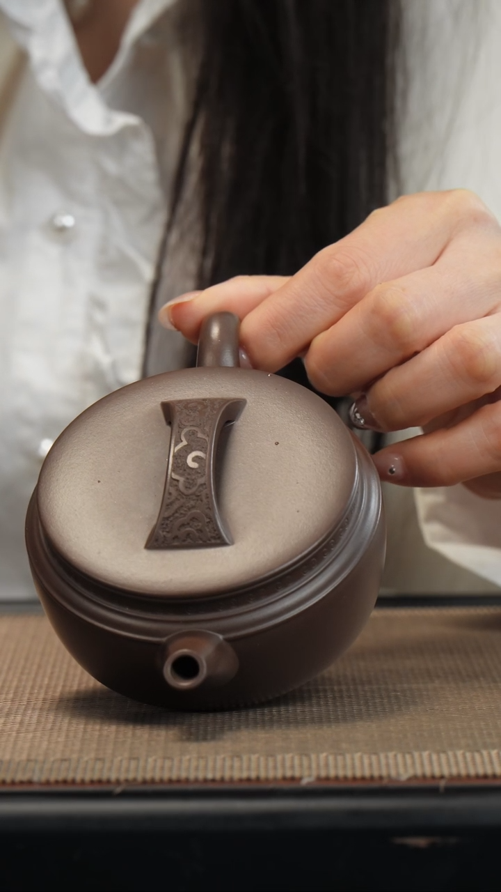 【闪购商品】紫砂茶壶老紫泥汉瓦