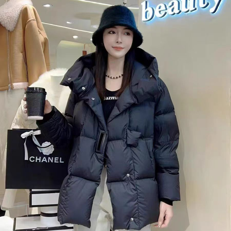 【雪欢飞正品】新款鹅绒羽绒服时尚大码女装韩版冬连帽短款2808