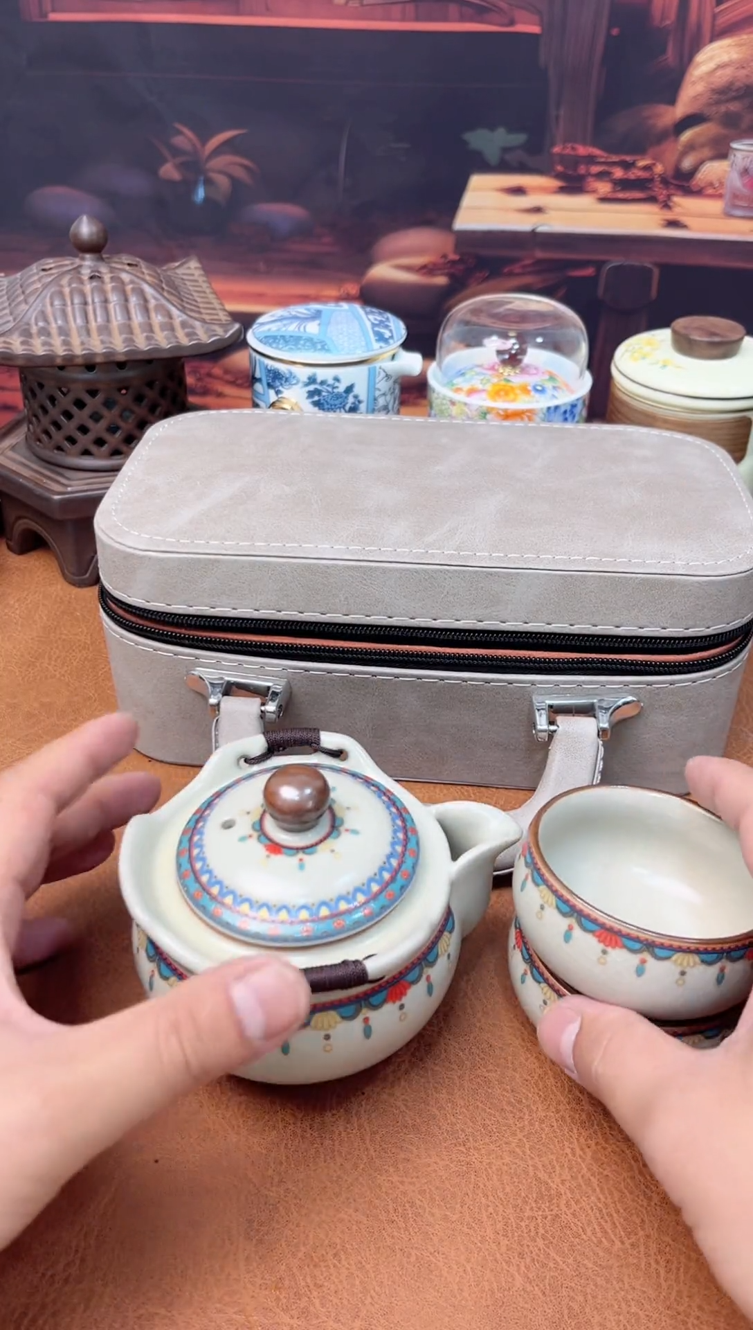 【闪购商品】陶瓷茶具摆件茶叶罐