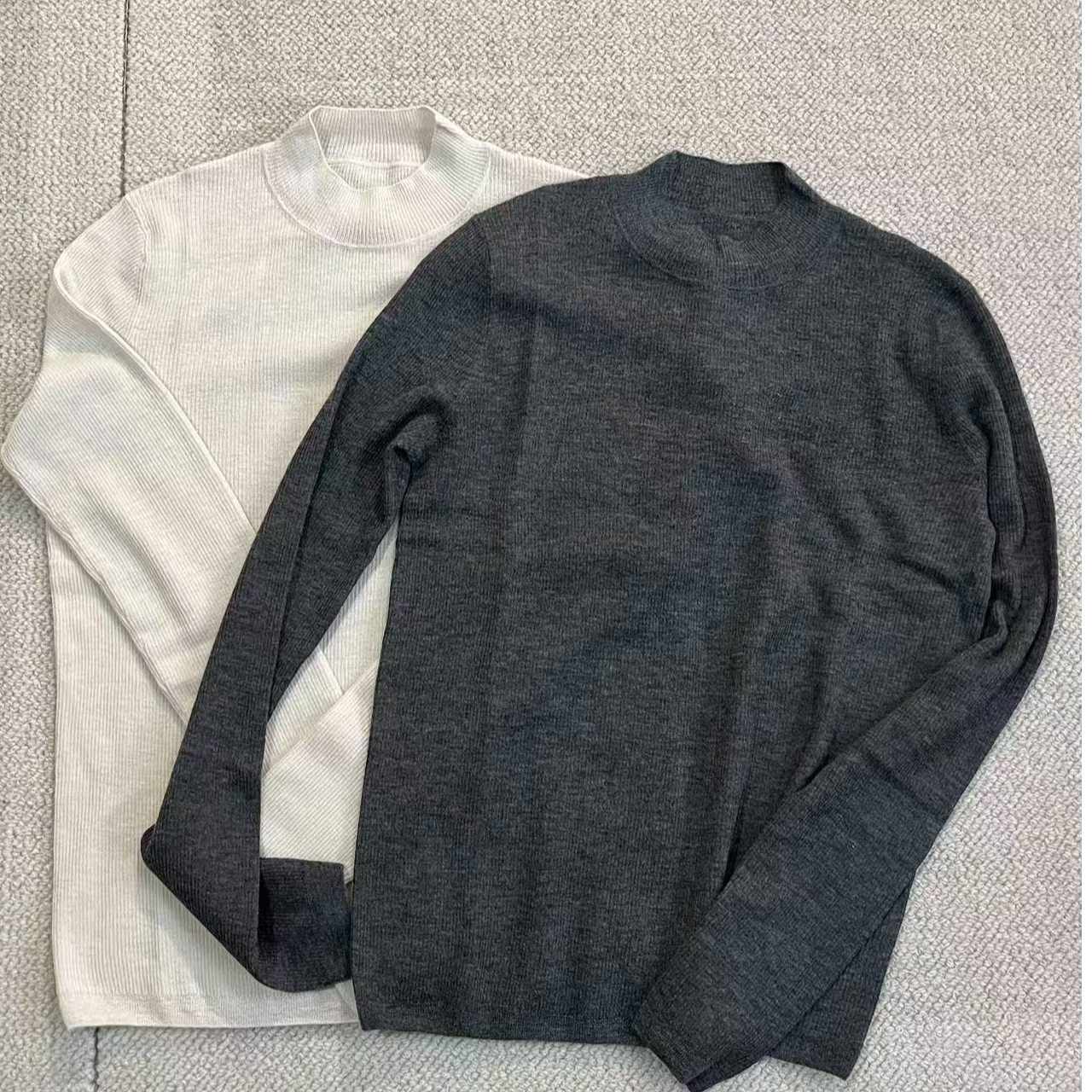 进口意大利系列 80支半高领 女款纯绒羊绒打底衫