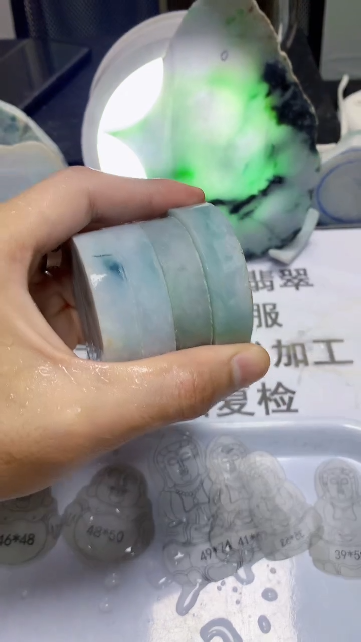 翡翠裸石缅甸天然A货翡翠Q1408