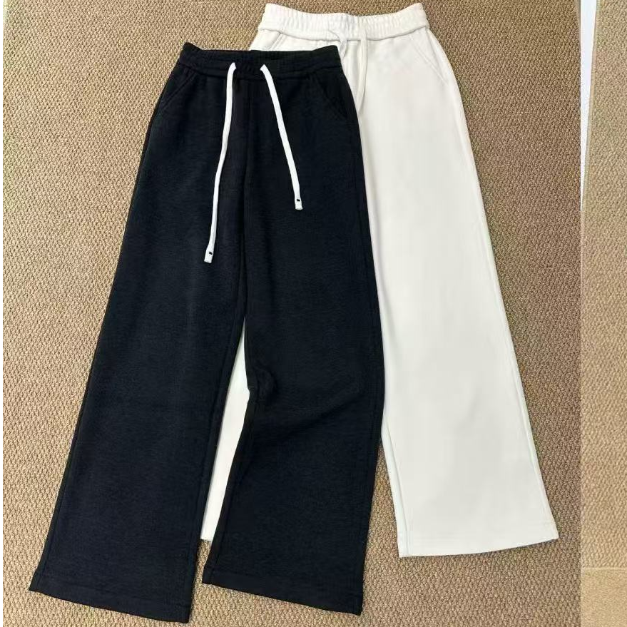 【ZHUOXIXI】欧货高端秋冬加绒休闲直筒裤-0960