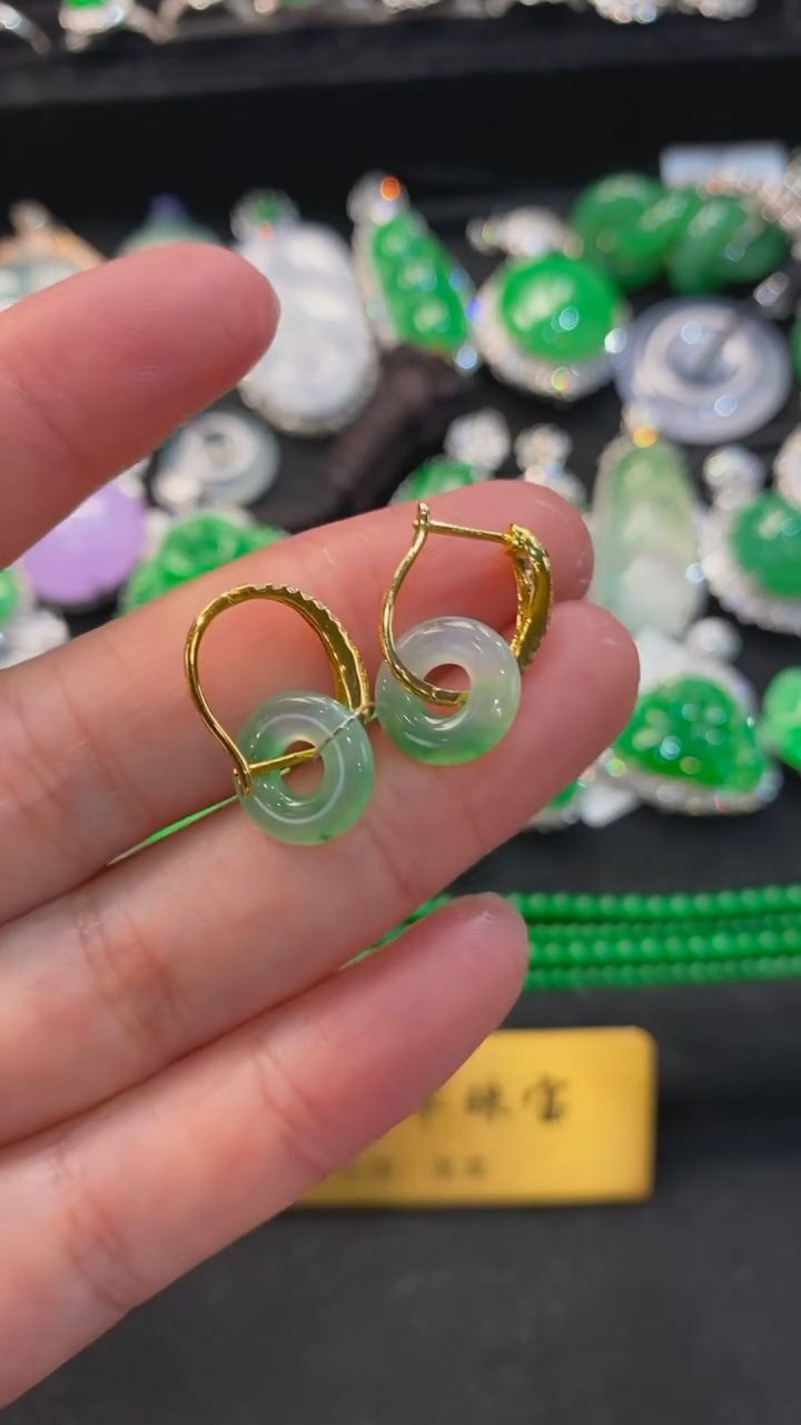 【闪购商品】翡翠颈饰未镶嵌耳扣16