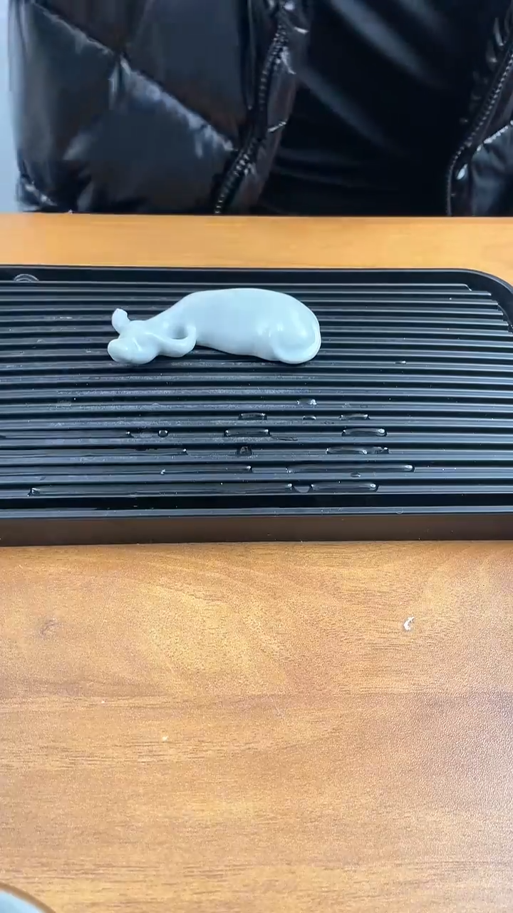 【闪购商品】瓷片福缘堂茶具甄选-汝窑牛摆件