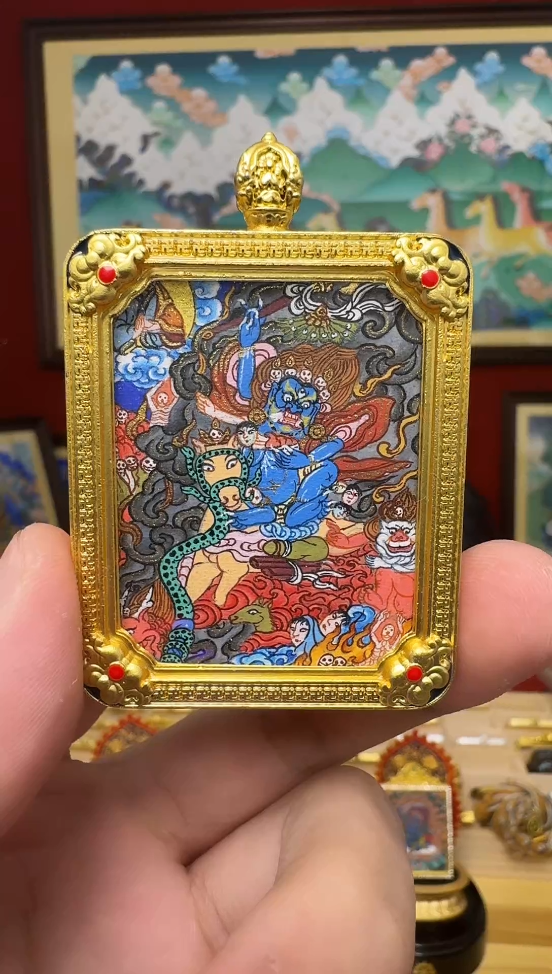 吊坠吉妈妈-热贡纯手绘-刀刀