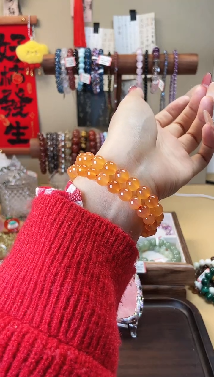 【闪购商品】玛瑙/玉髓手链未镶嵌79南红