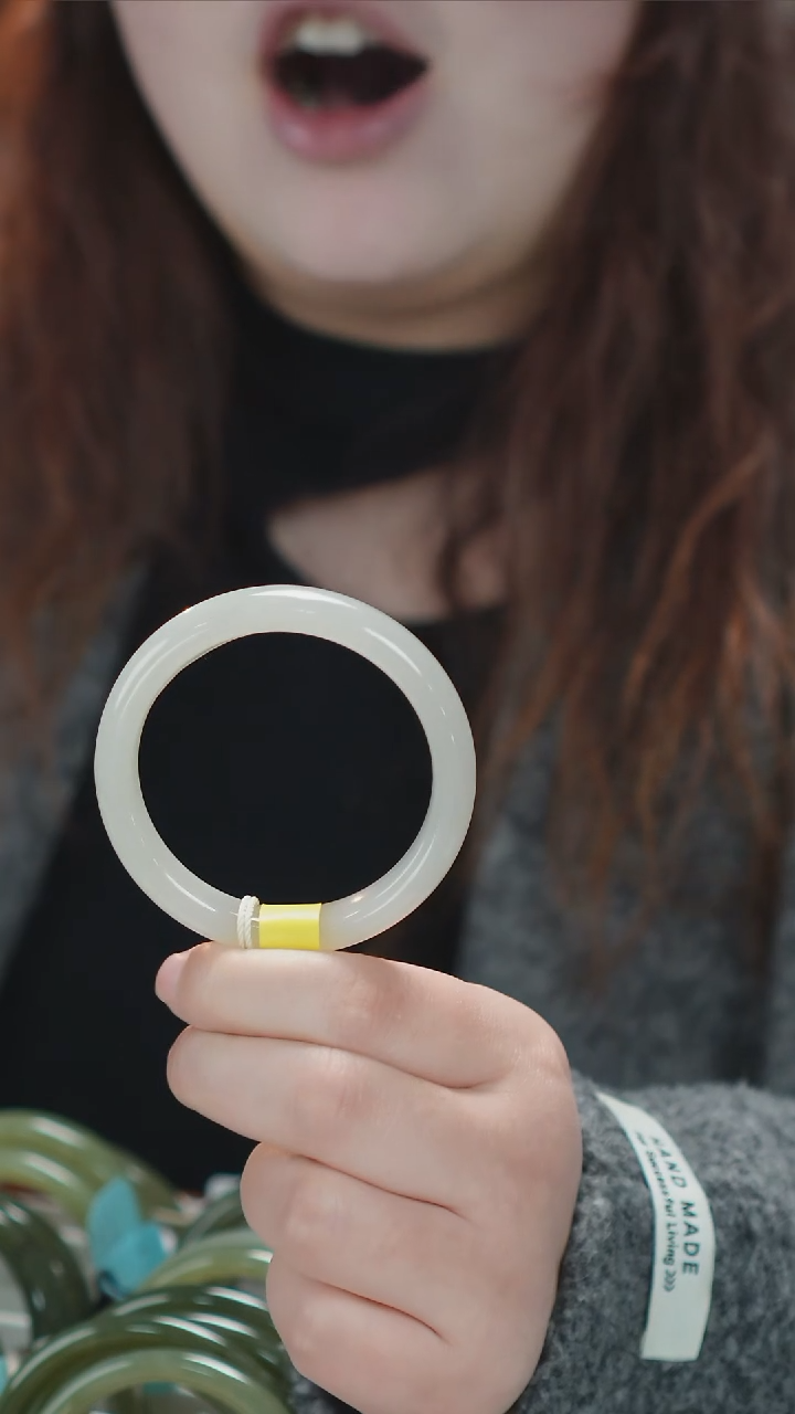 【闪购商品】和田玉手镯未镶嵌1【柚子来啦】拍一发一52