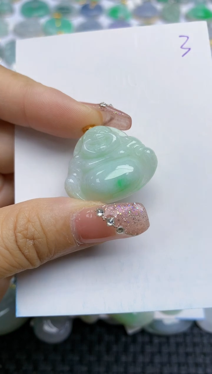 【闪购商品】翡翠颈饰18K金镶嵌天然A货翡翠 3