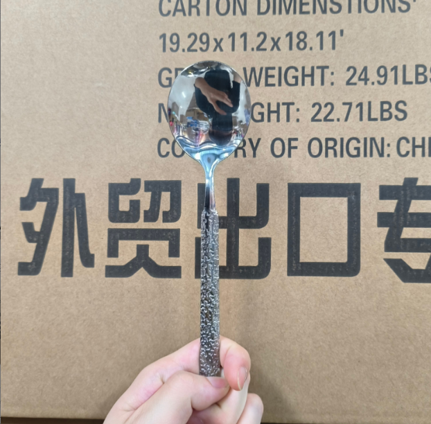 【拍5发6 多拍优先发】不锈钢冰裂纹圆头勺家用