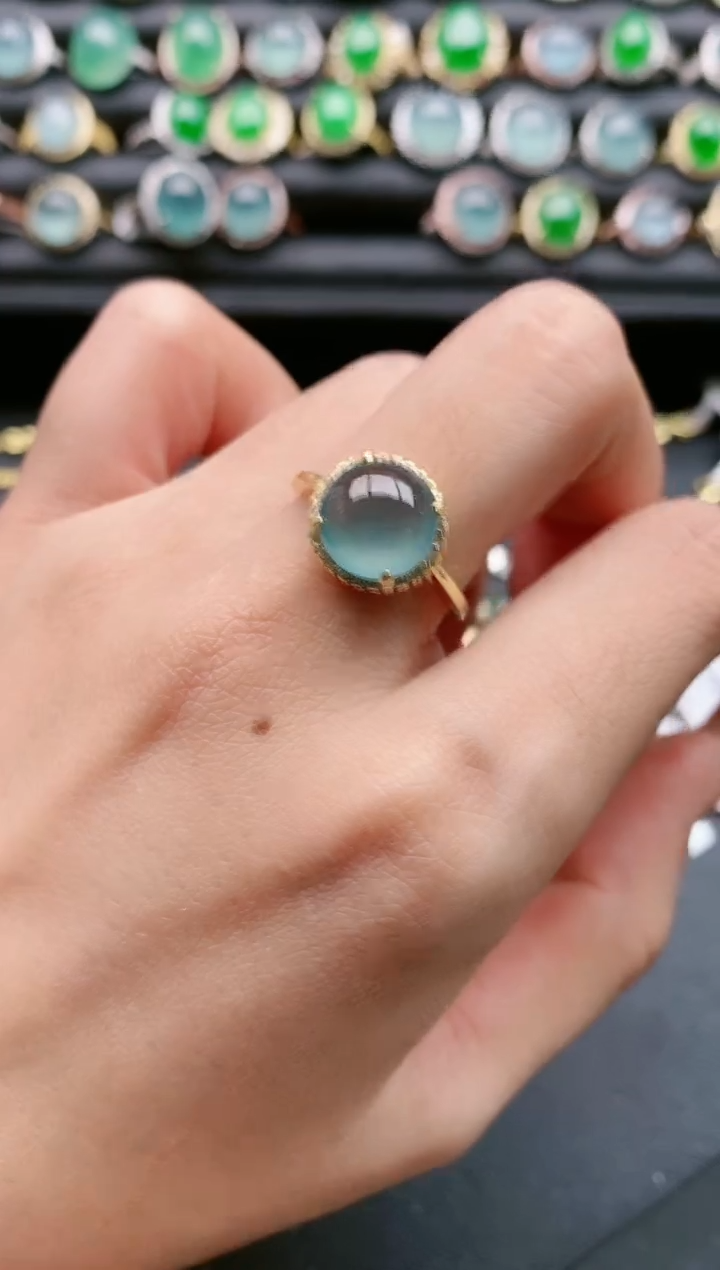 【闪购商品】翡翠戒指银S925镶嵌111111