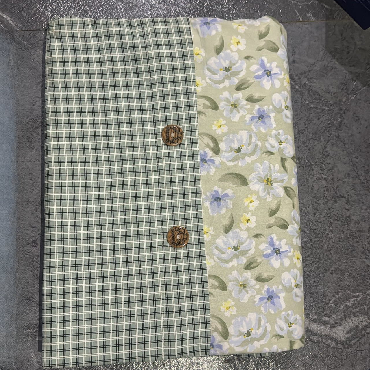 【只发新疆】高支高密纯棉100棉单人被套1.5*2米--花下爱人-绿