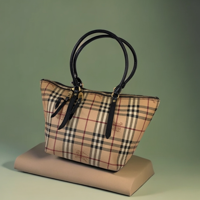 95新 BURBERRY/博柏利 格纹战单肩托特包/WJ12525004/5004/瑕