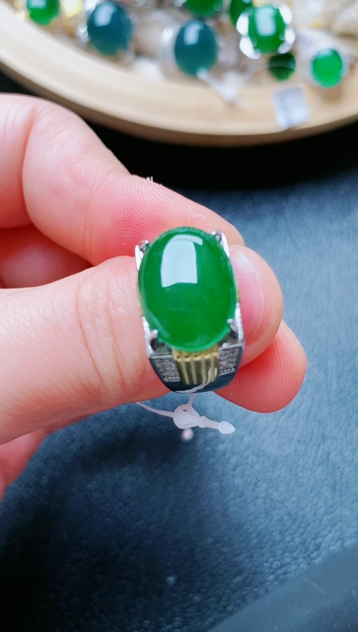 【闪购商品】翡翠戒指银S925镶嵌1111