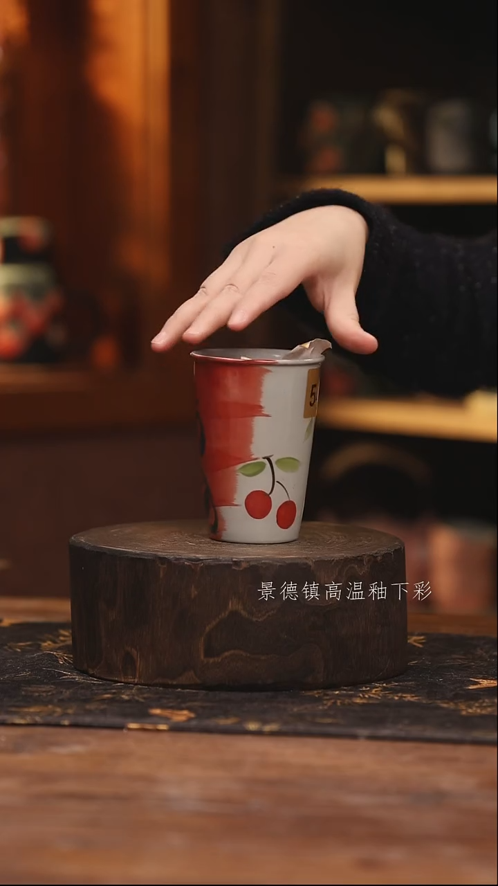 陶瓷  景德镇高温釉下手绘陶瓷@L545@