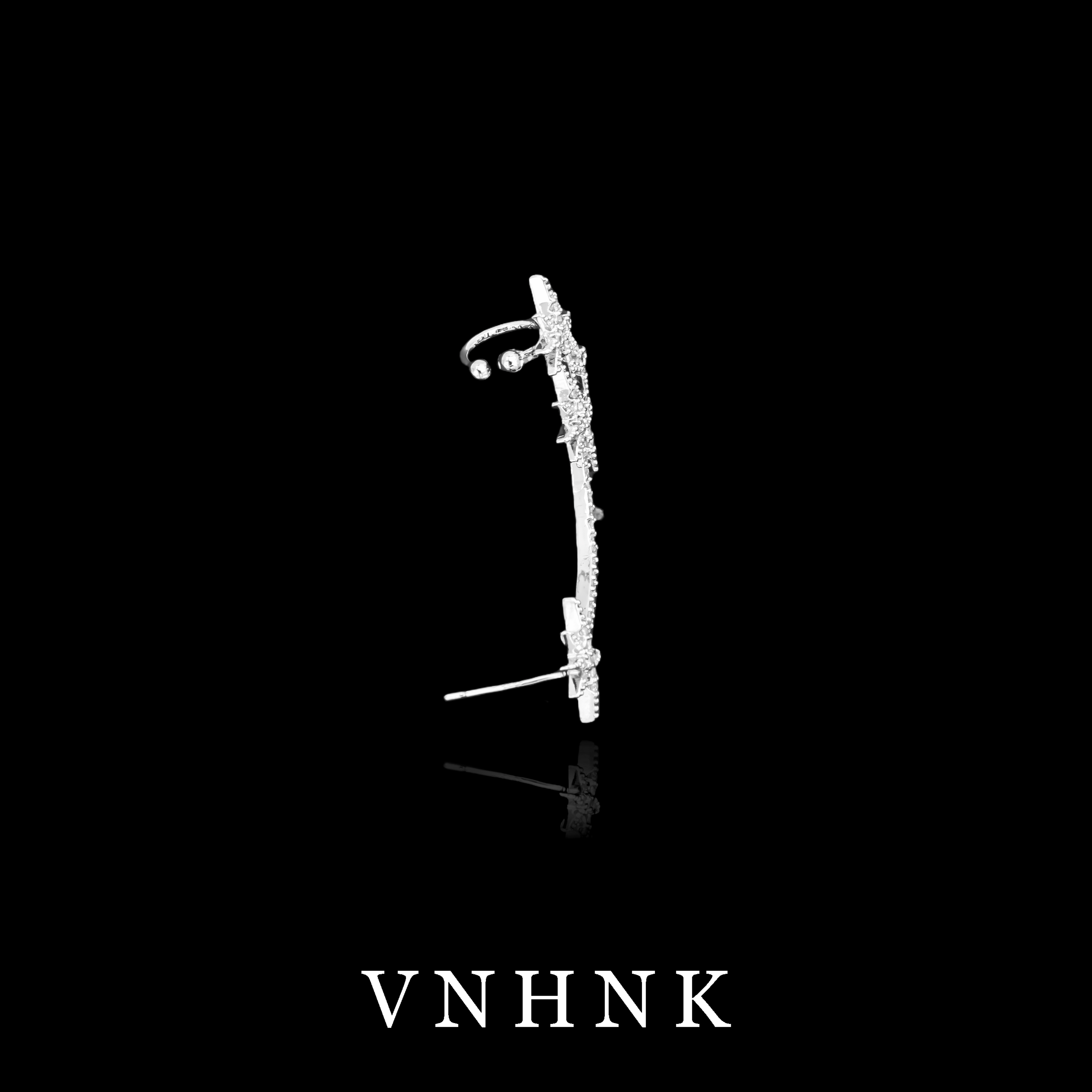 铜合金合成锆石耳饰 美可儿   S114    银色小众百搭耳环