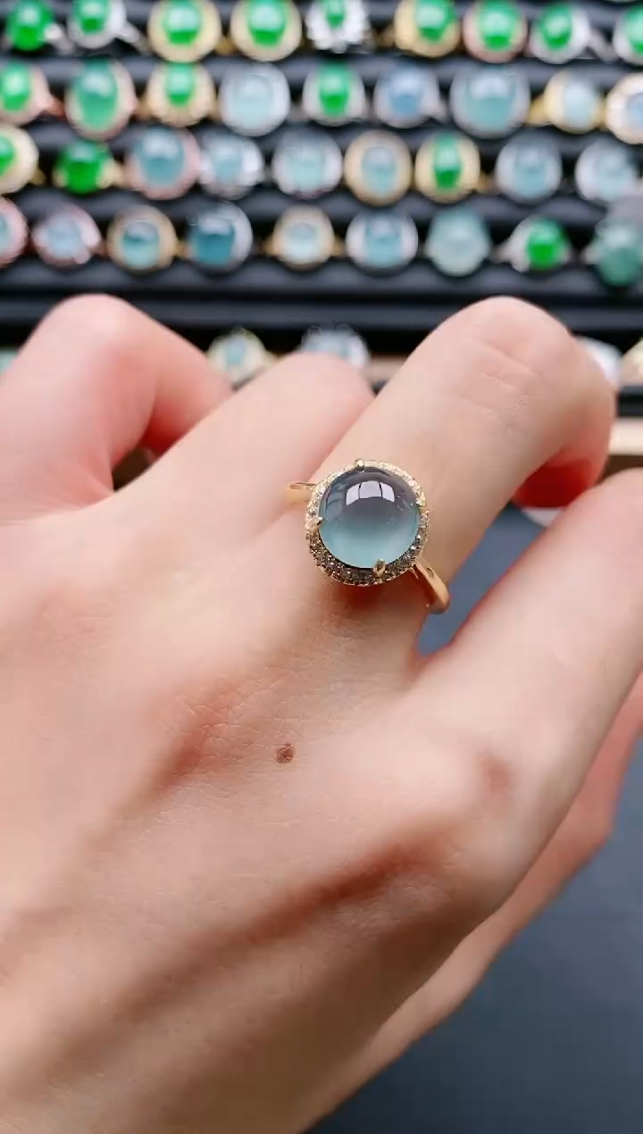 【闪购商品】翡翠戒指银S925镶嵌11111