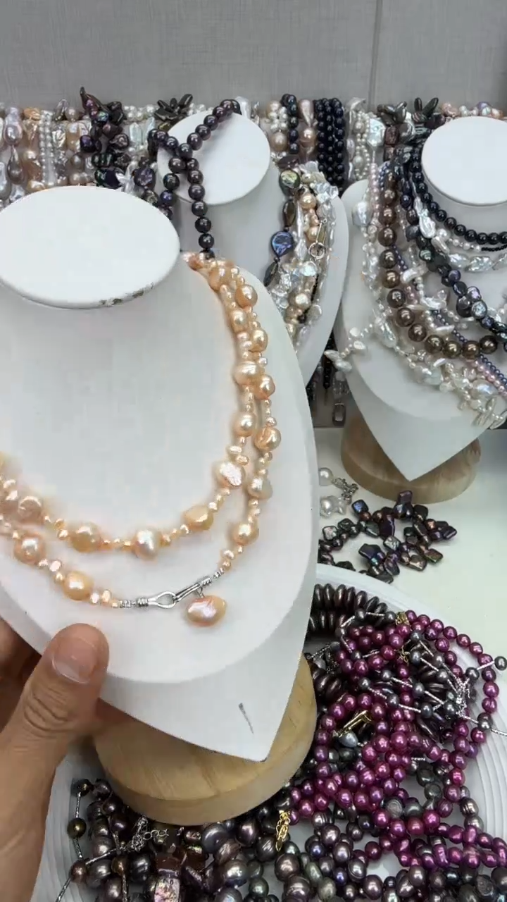 颈饰银S925镶嵌淡水珍珠1