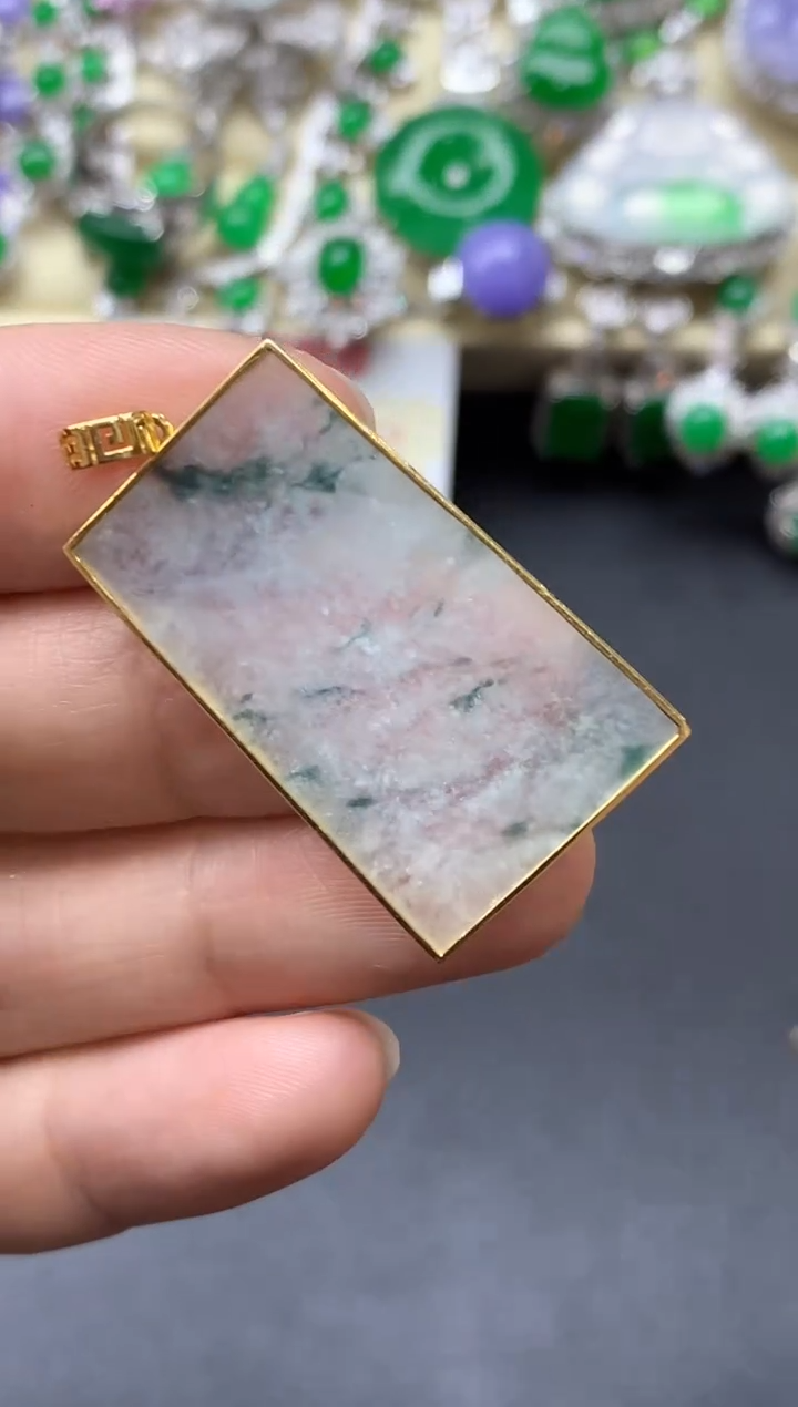 颈饰18K金镶嵌翡翠251中国好珍宝