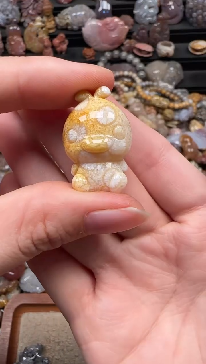 颈饰未镶嵌硅化珊瑚（珊瑚玉）122