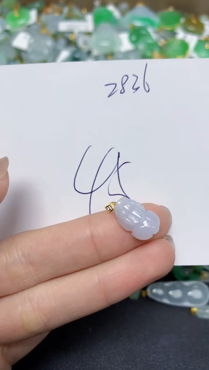 【闪购商品】翡翠颈饰18K金镶嵌天然翡翠A货
