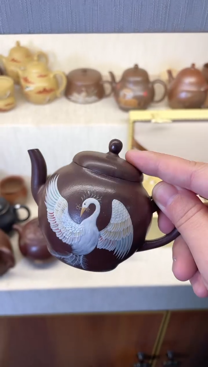 【闪购商品】紫砂茶壶五彩凤凰壶