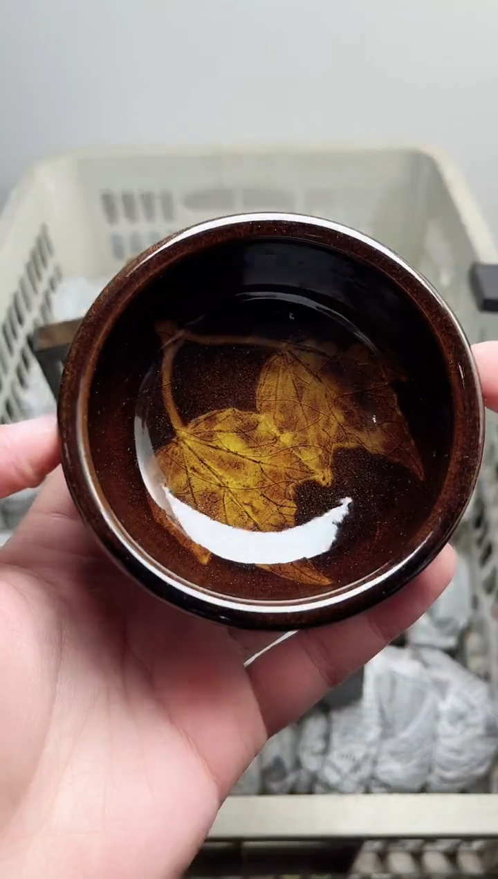【闪购商品】茶盏带礼盒木叶高端茶器主人杯