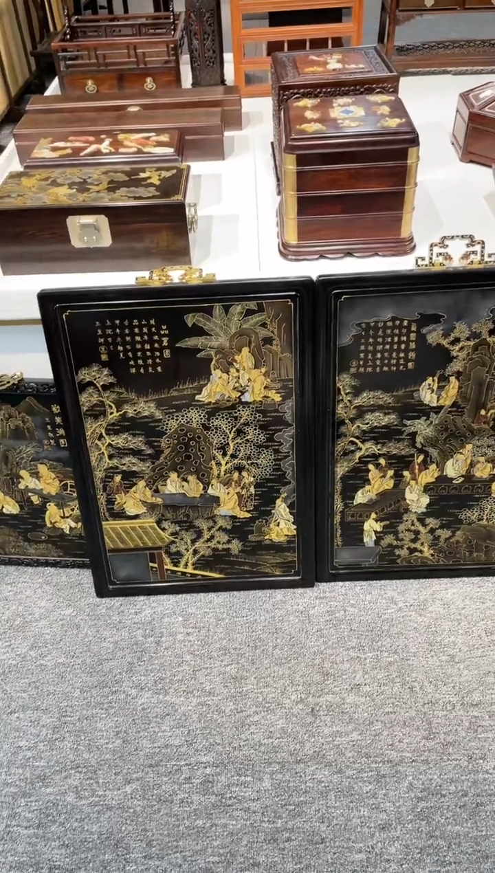 【闪购商品】黑酸枝木类成套家具挂屏