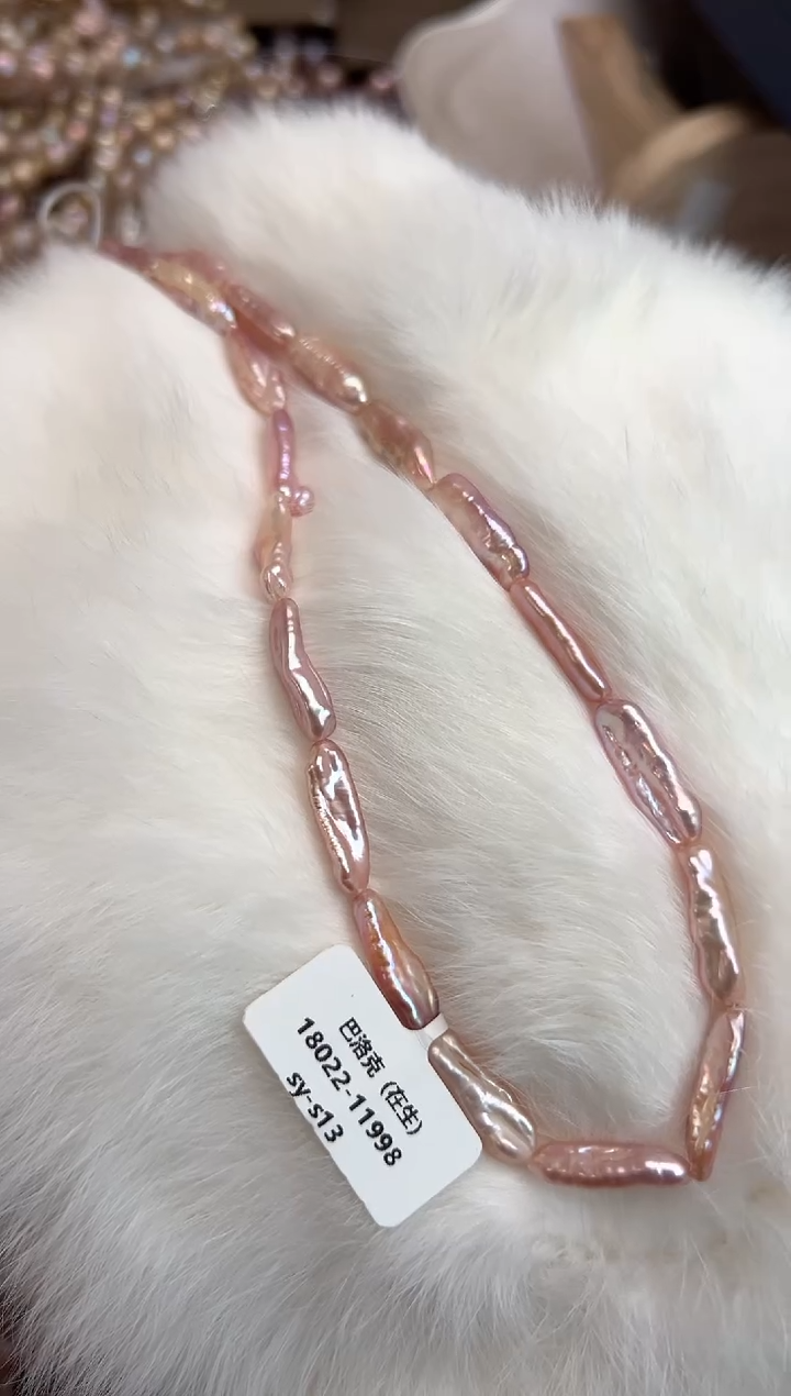 未镶嵌11淡水珍珠巴洛克*强光珍珠项链（再生项链）