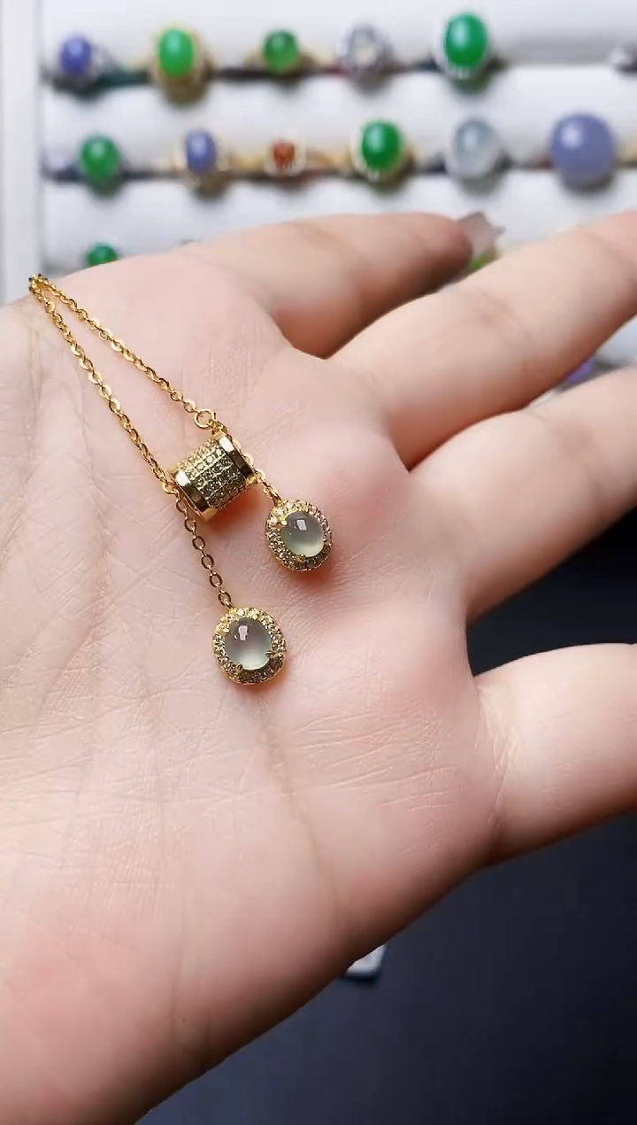 银S925镶嵌戒指翡翠0583