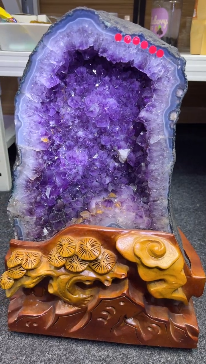 【闪购商品】水晶摆件未镶嵌紫晶洞摆件 J12656
