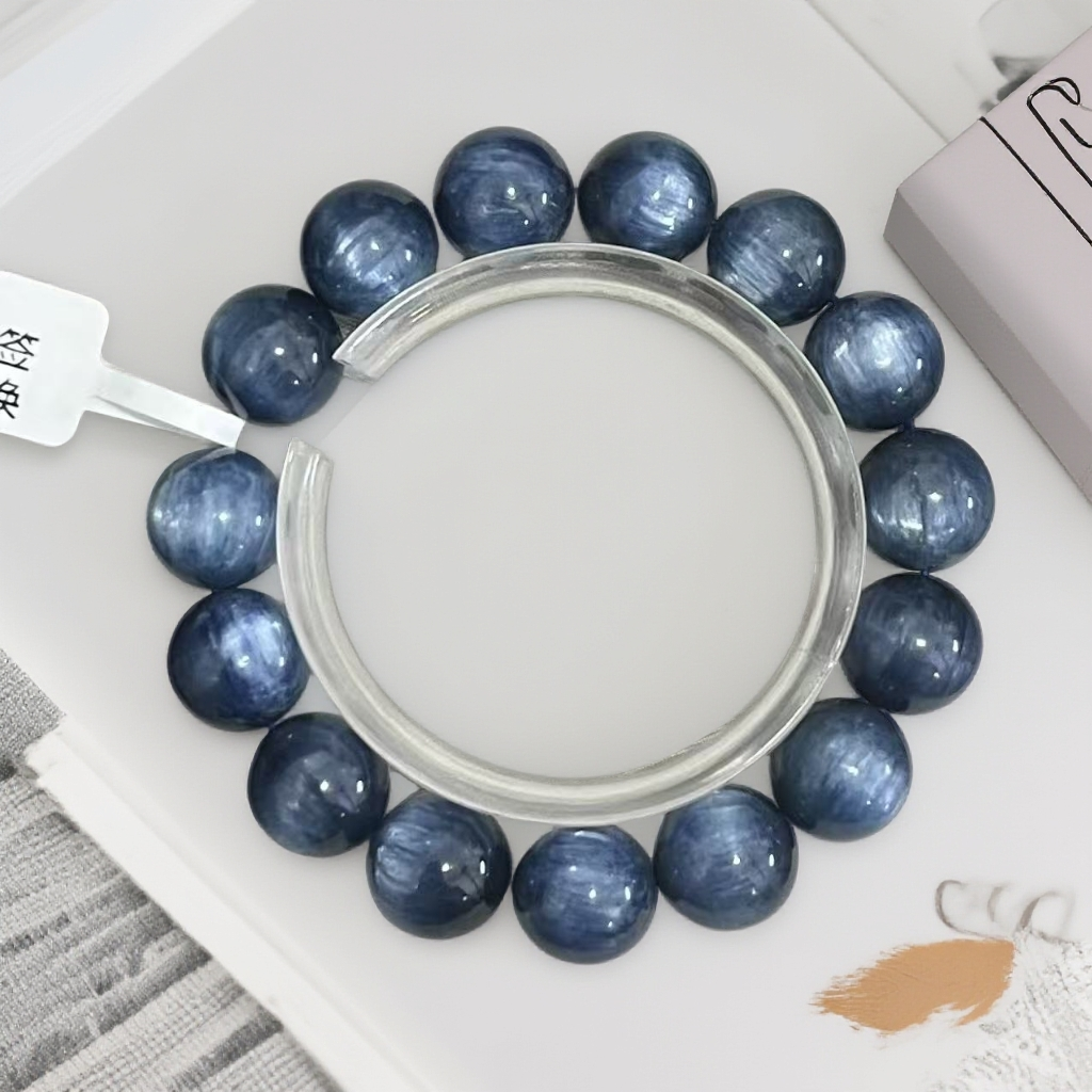 天然复古文艺蓝晶石手串13M+（多样性发其一）