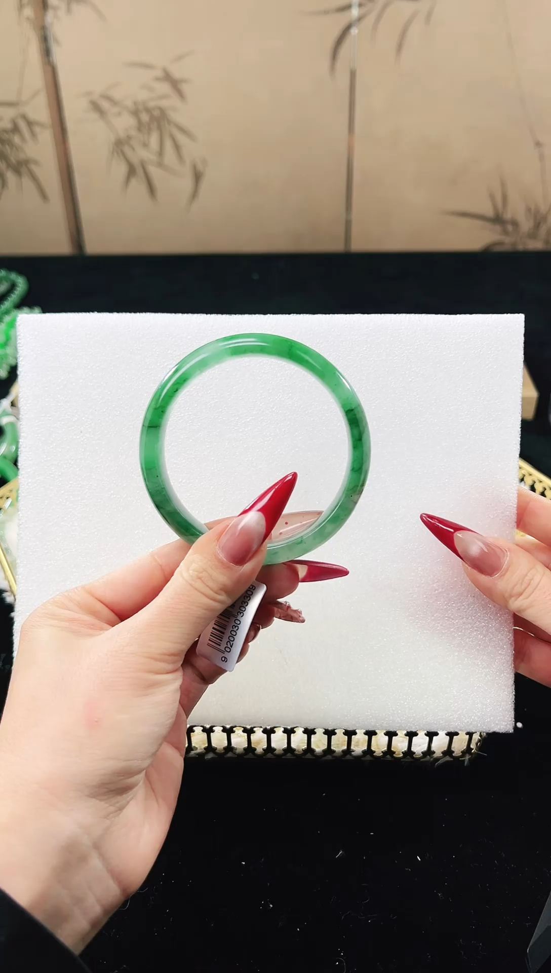 【闪购商品】石英质玉手镯未镶嵌天然非洲翠手镯5960