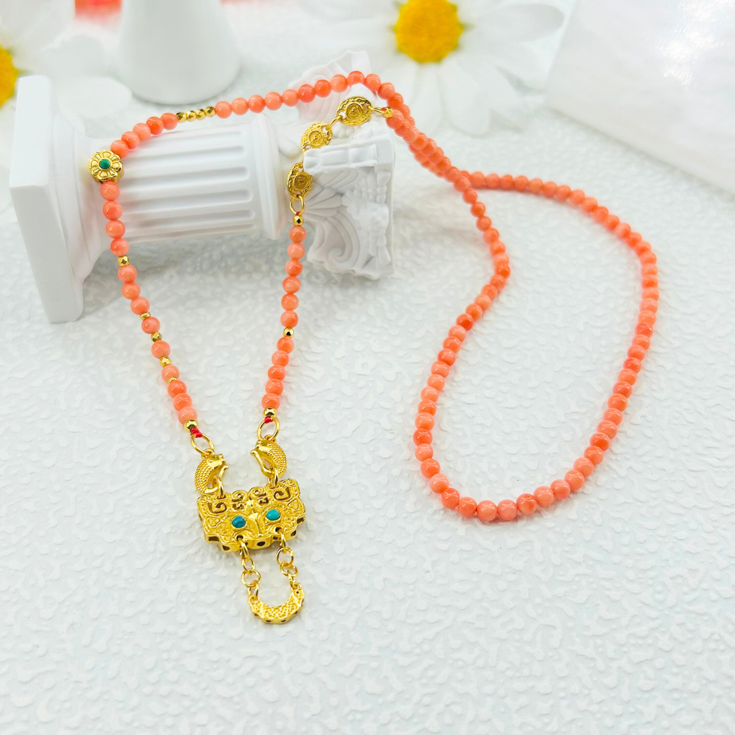 【珠宝嘉年华-央广】momo珊瑚项链 珊瑚约3mm+ DIY0010 多样性发货