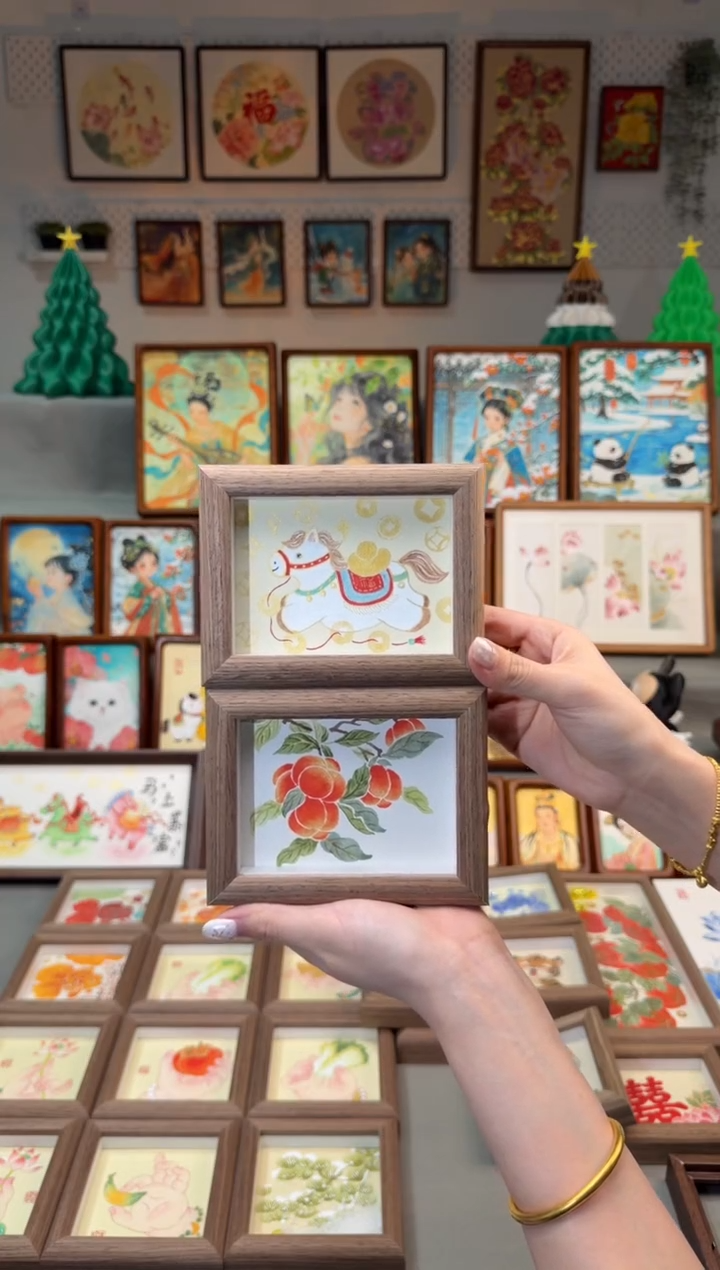 国画马上有钱 小柿子 手绘国画13