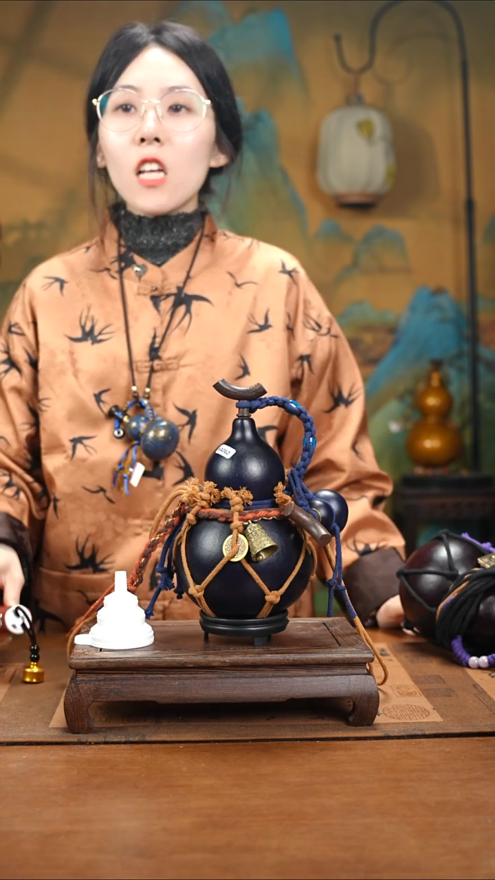 XA062网兜款大漆酒葫芦（现货现发）+小手捏