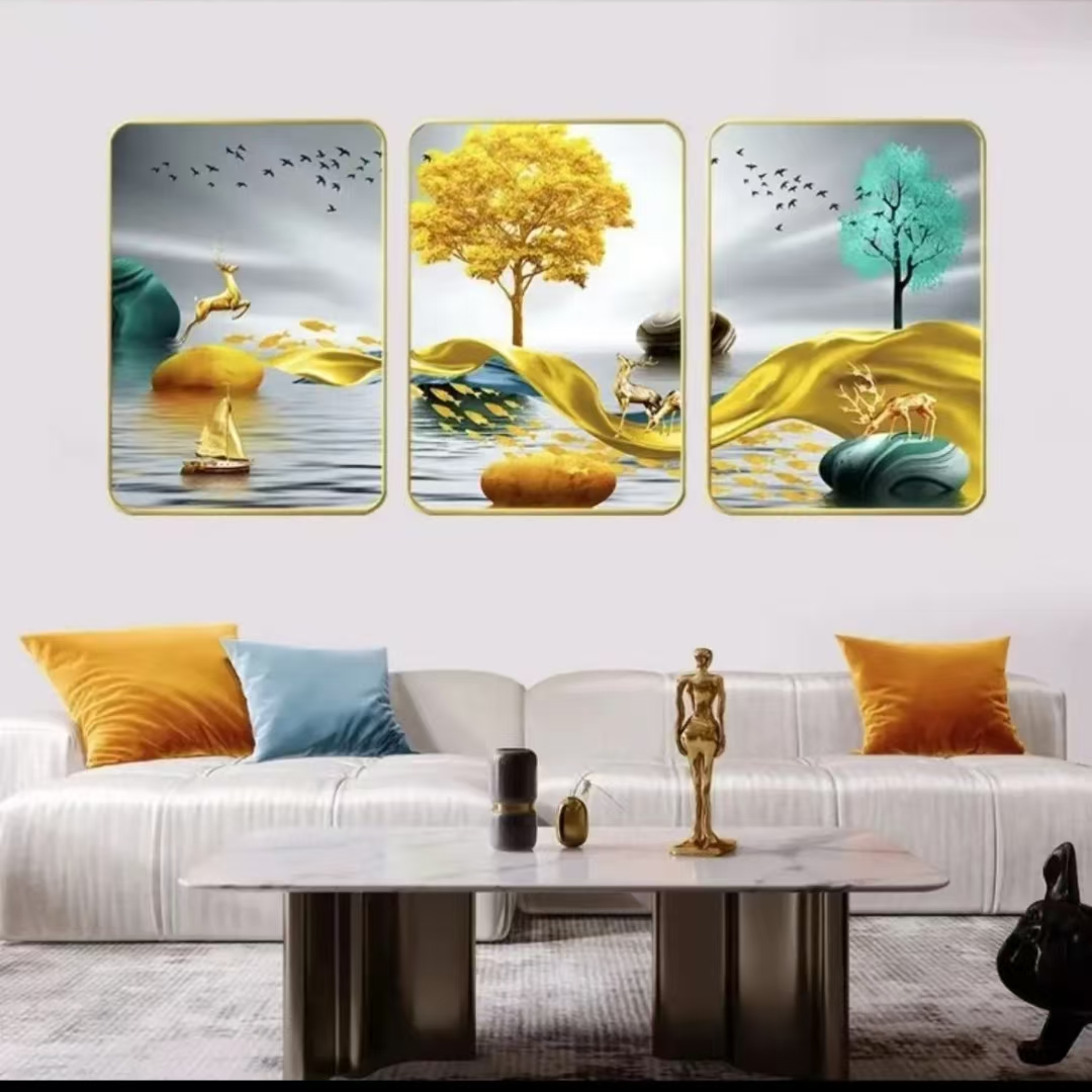 鹿鹿生辉H2】704沙发背景墙装饰画卧室床头画餐厅装饰福利款捡漏