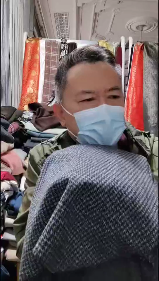 黑灰飞鸟千鸟格图案布料