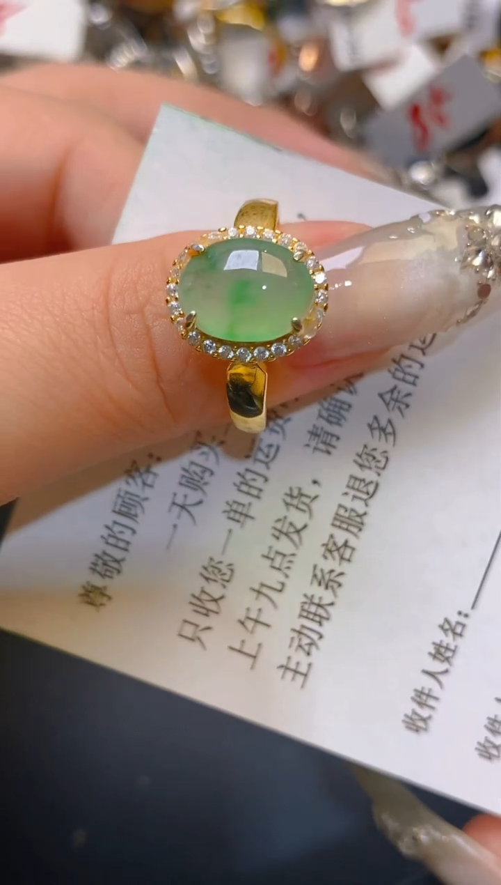 【闪购商品】翡翠耳饰银S925镶嵌天然A货翡翠1