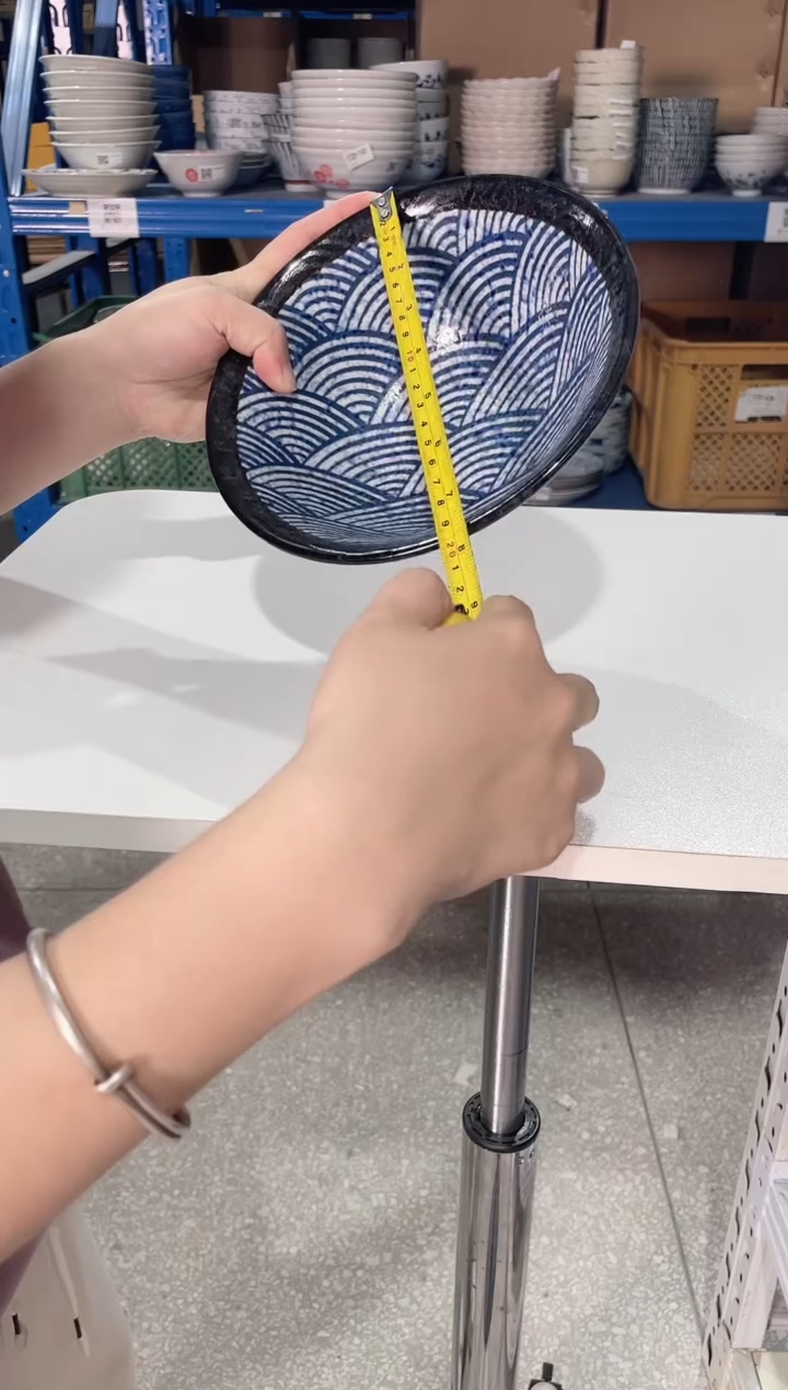 陶瓷青海波【1支】7.6英寸高脚拉面碗