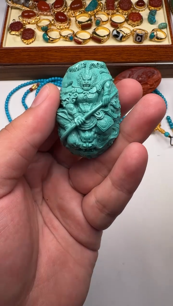 未镶嵌绿松石挂件知*~配饰配饰