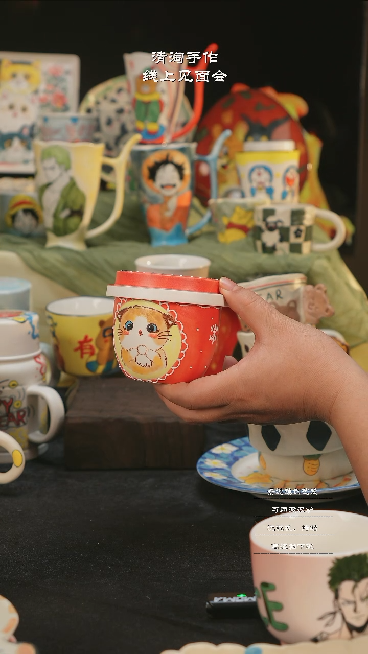 【闪购商品】摆件亲工手绘陶瓷-