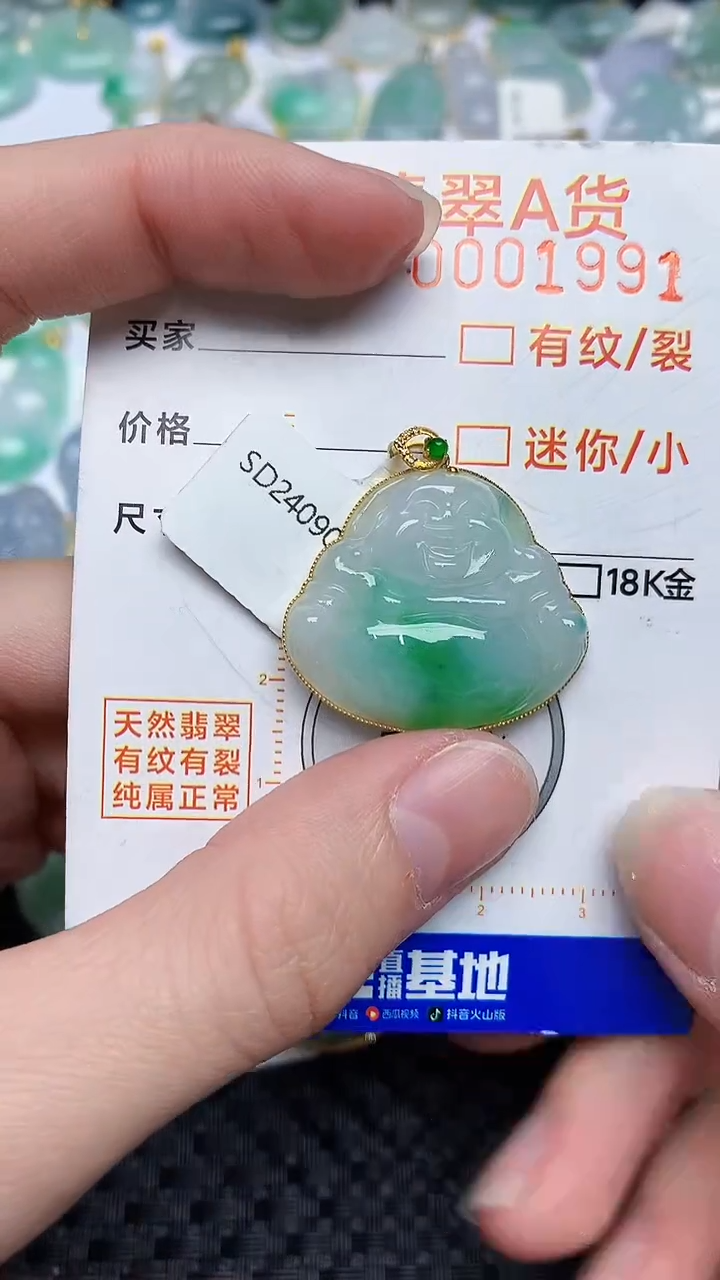 【闪购商品】翡翠颈饰18K金镶嵌4534534534545