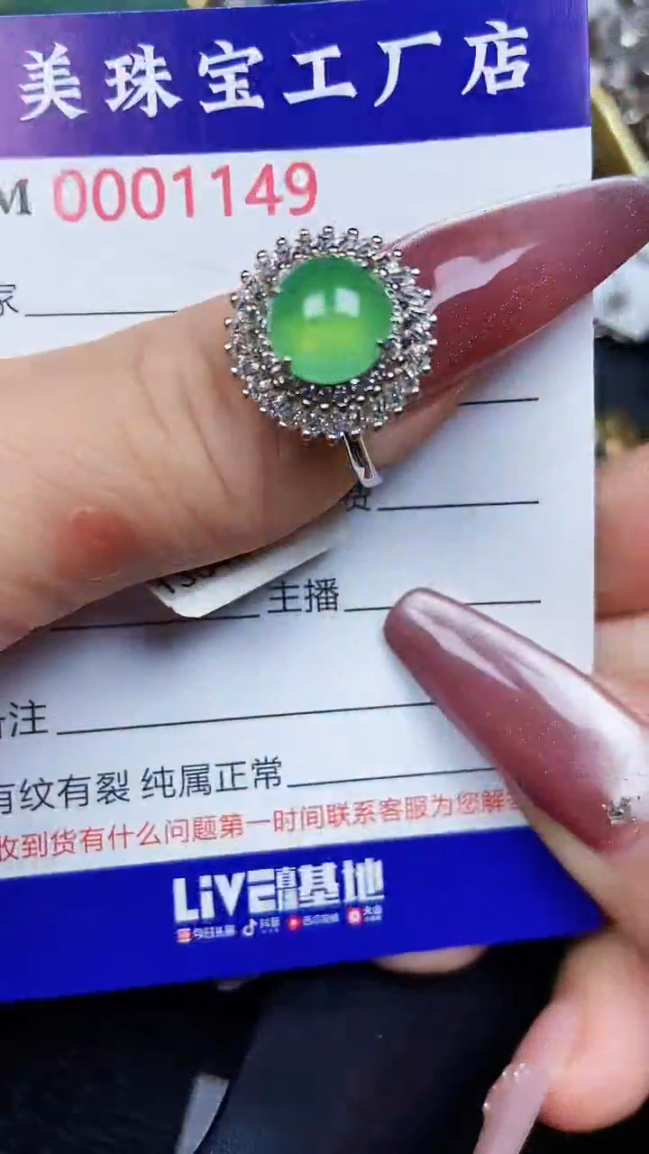 翡翠银S925镶嵌颈饰1149